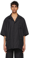 Balenciaga Black Pajama Short Sleeve Shirt - Chemise à manches courtes en Pajama Balenciaga - Balenciaga 블랙 파자마 반팔 셔츠