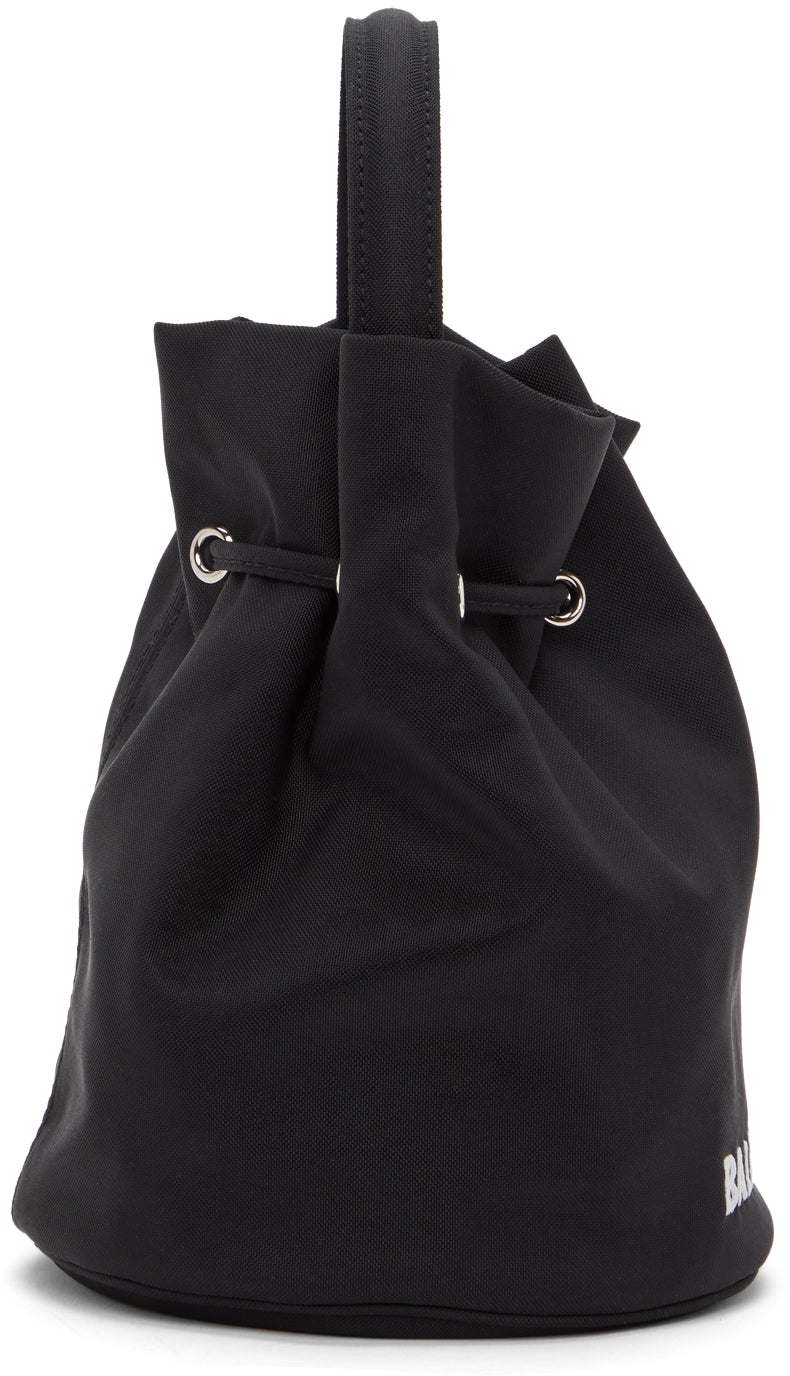 Balenciaga Black Recycled Nylon XS Everyday Bucket Bag