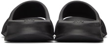 Balenciaga Black Rubber Mold Slide Sandals