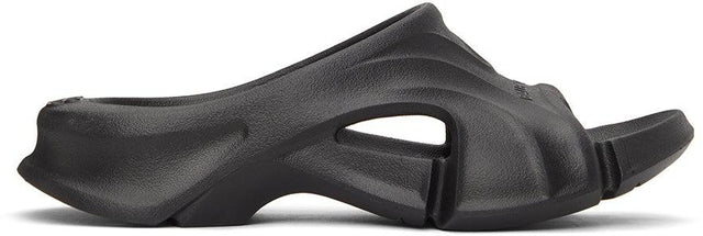 Balenciaga Black Rubber Mold Slide Sandals - Sandales à glissière en caoutchouc noir Balenciaga - Balenciaga 블랙 고무 금형 슬라이드 샌들