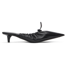 Balenciaga Black Scrunch Knife Mules - BALENCIAGA NOIR SCRUNCH COUTEAU MULS - Balenciaga Black Scrunch Knife Mules.