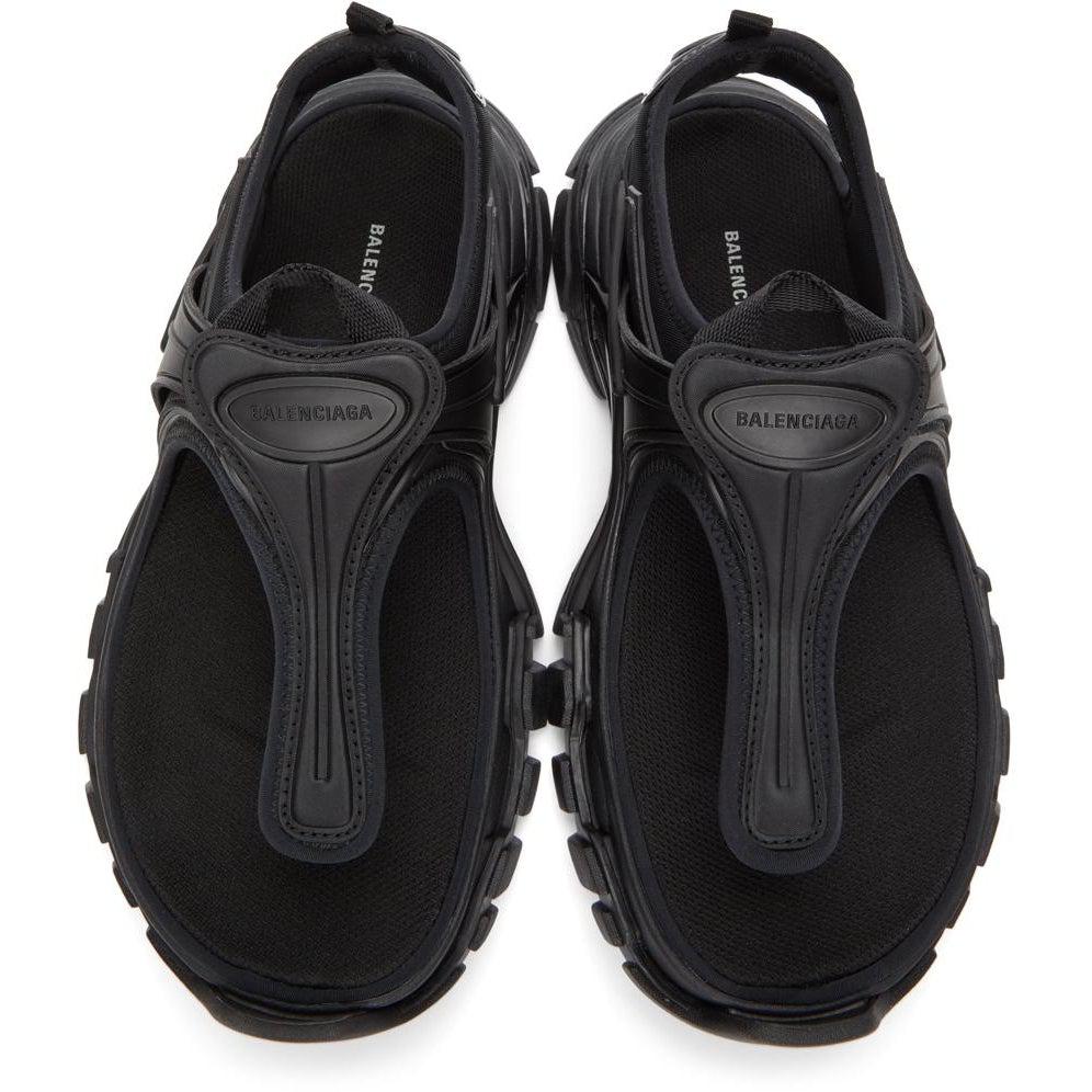 Balenciaga Black Slingback Thong Sandals