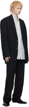 Balenciaga Black Striped Signature Logo Blazer