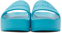 Balenciaga Blue Chunky Slide Sandals