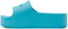 Balenciaga Blue Chunky Slide Sandals
