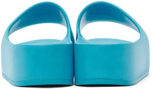 Balenciaga Blue Chunky Slide Sandals