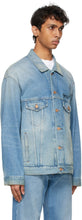 Balenciaga Blue Denim Oversized Logo Jacket