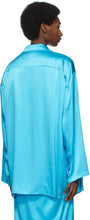 Balenciaga Blue Silk Fluid Pajama Shirt
