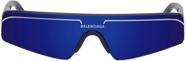 Balenciaga Blue Ski Rectangle Sunglasses - Lunettes de soleil Balenciaga Blue Ski Rectangle - Balenciaga 블루 스키 사각형 선글라스