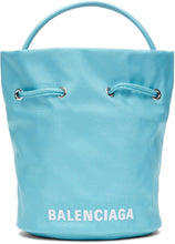 Balenciaga Blue XS Drawstring Wheel Bucket Bag