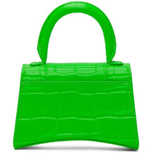 Balenciaga Green Croc Mini Hourglass Bag