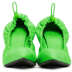 Balenciaga Green Scrunch Knife Pumps