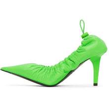 Balenciaga Green Scrunch Knife Pumps