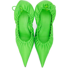 Balenciaga Green Scrunch Knife Pumps