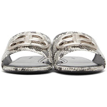 Balenciaga Grey Snake Oval BB Sandals