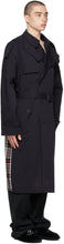 Balenciaga Navy Flatground Trench Coat