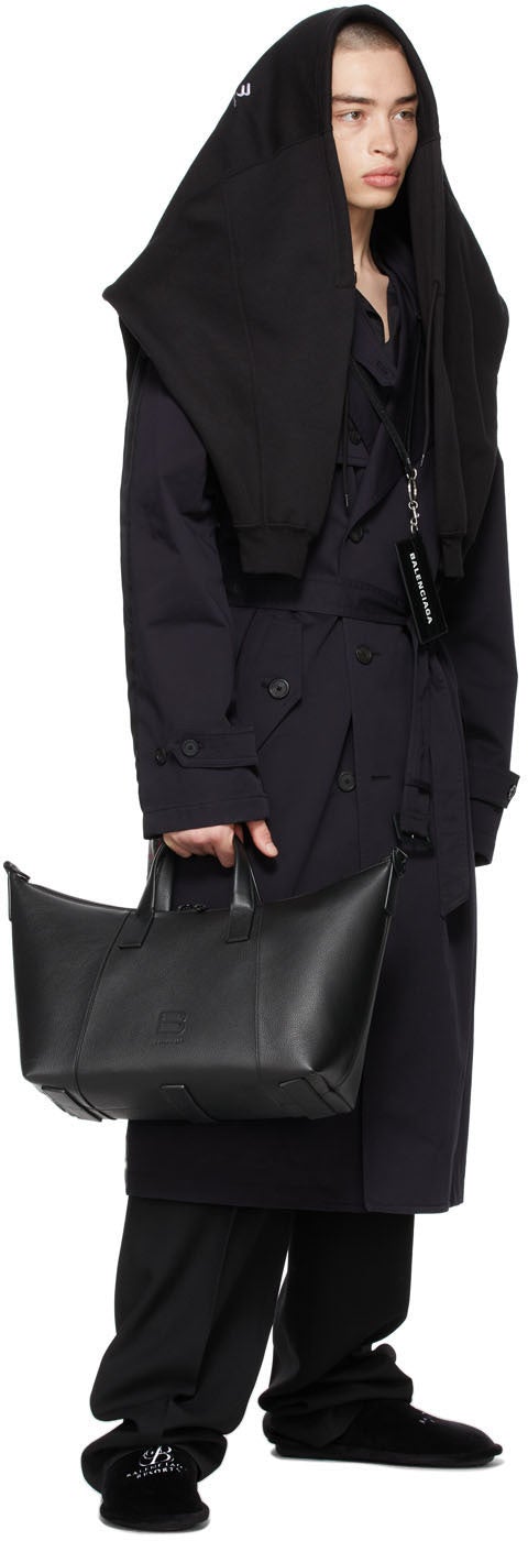 Balenciaga Navy Flatground Trench Coat