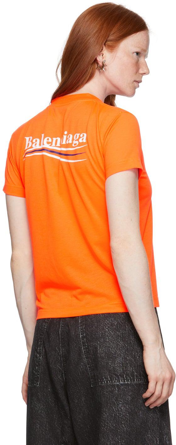 Orange balenciaga shirt best sale