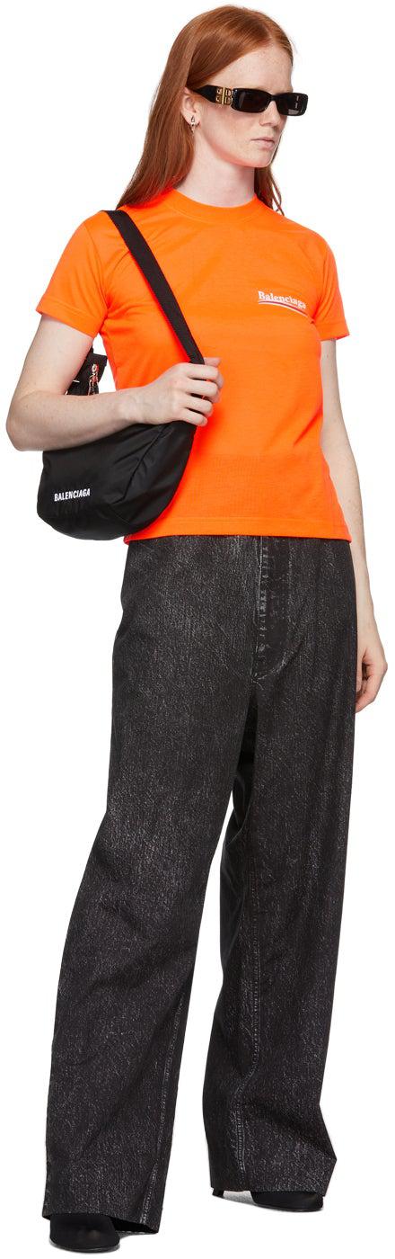 Balenciaga Orange Political Campaign Small Fit T-Shirt