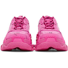 Balenciaga Pink Allover Logo Triple S Sneakers