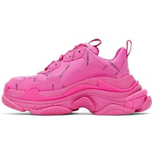 Balenciaga Pink Allover Logo Triple S Sneakers