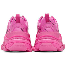 Balenciaga Pink Allover Logo Triple S Sneakers