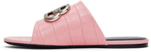 Balenciaga Pink Croc BB Sandals