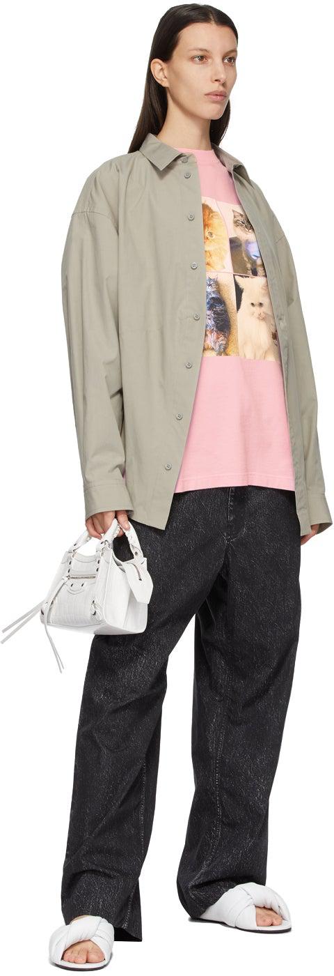 Balenciaga Pink I LOVE PETS XL Fit 'I Love Cats' T-Shirt