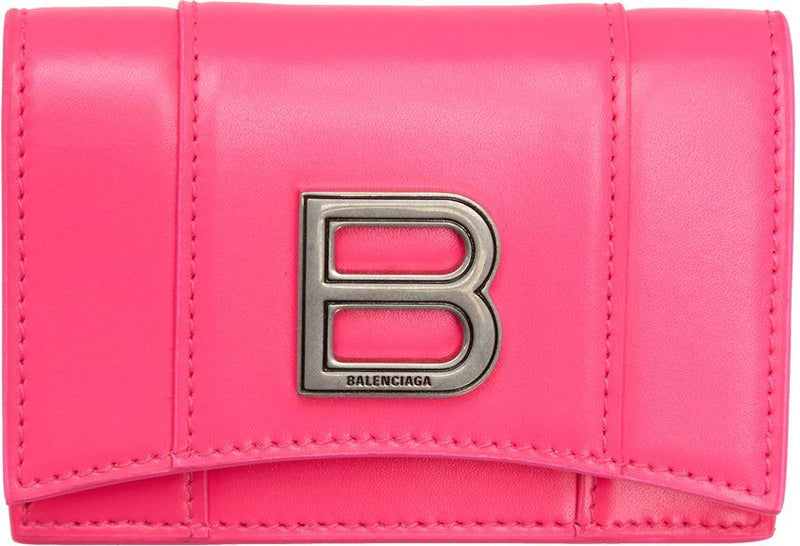 Balenciaga Pink Mini Hourglass Top Handle Bag