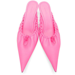 Balenciaga Pink Scrunch Knife Mules