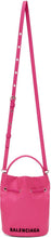Balenciaga Pink XS Drawstring Wheel Bucket Bag - Balenciaga Pink XS Sac de godets de roue cordon - Balenciaga 핑크 XS Drawstring 휠 버킷 백