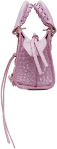 Balenciaga Purple Croc Nano Neo Classic City Bag