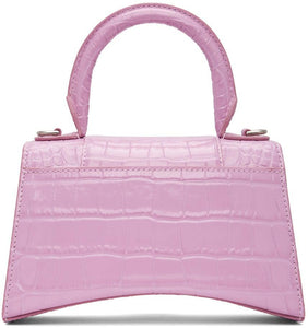 Balenciaga Purple Croc XS Hourglass Bag