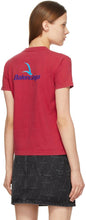 Balenciaga Red Embroidered Logo Small Fit T-Shirt
