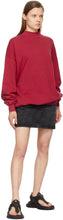 Balenciaga Red Embroidered Logo Sweatshirt