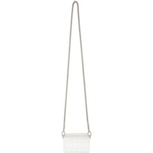 Balenciaga White Croc Mini Hourglass Wallet Bag