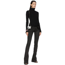 Balenciaga White Croc Mini Hourglass Wallet Bag