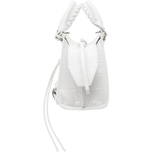 Balenciaga White Croc Mini Neo Classic Top Handle Bag