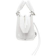 Balenciaga White Croc Mini Neo Classic Top Handle Bag