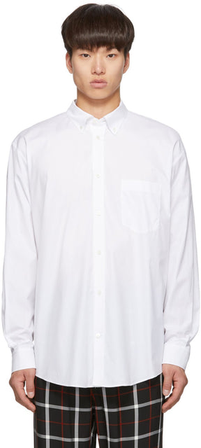 Balenciaga White Normal Fit Shirt - Balenciaga Blanc T-shirt Fit Normal - Balenciaga 화이트 정상적인 셔츠