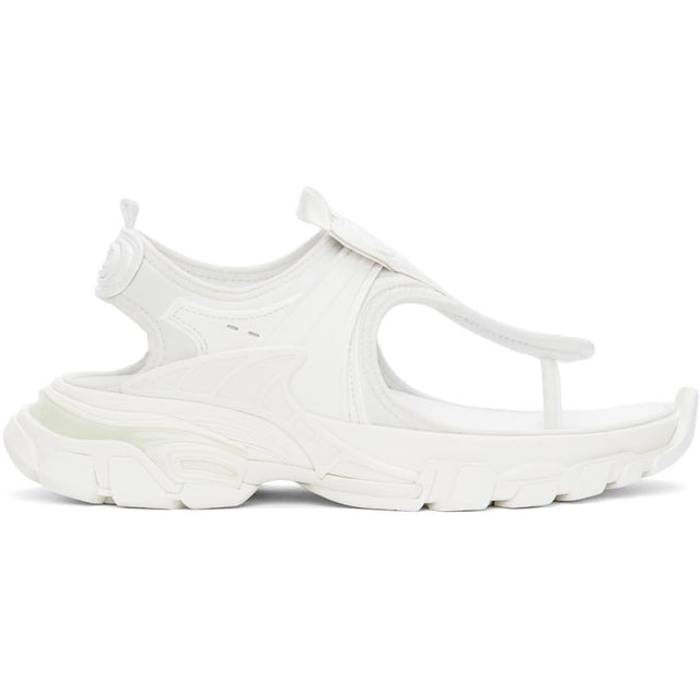 Balenciaga White Slingback Thong Sandals - Sandales de string Slingback blanc Balenciaga - Balenciaga White Slingback Thong Sandals.