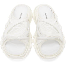 Balenciaga White Track Slide Sandals
