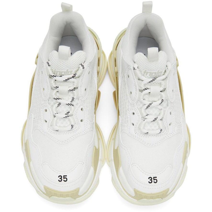 Balenciaga White Triple S Sneakers