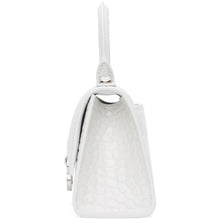 Balenciaga White XS Croc Hourglass Bag