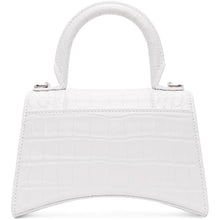 Balenciaga White XS Croc Hourglass Bag