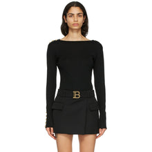 Balmain Black Button Long Sleeve T-Shirt - T-shirt à manches longues BALMAIN NOIR BOUTON - Balmain 블랙 버튼 긴 소매 티셔츠
