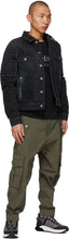 Balmain Black Denim Embossed Logo Jacket