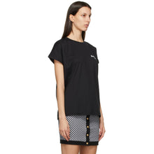 Balmain Black Flocked Logo T-Shirt