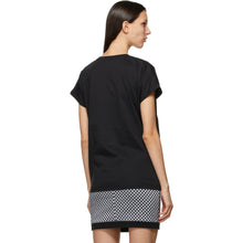 Balmain Black Flocked Logo T-Shirt