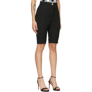 Balmain Black High Waist Cycling Shorts